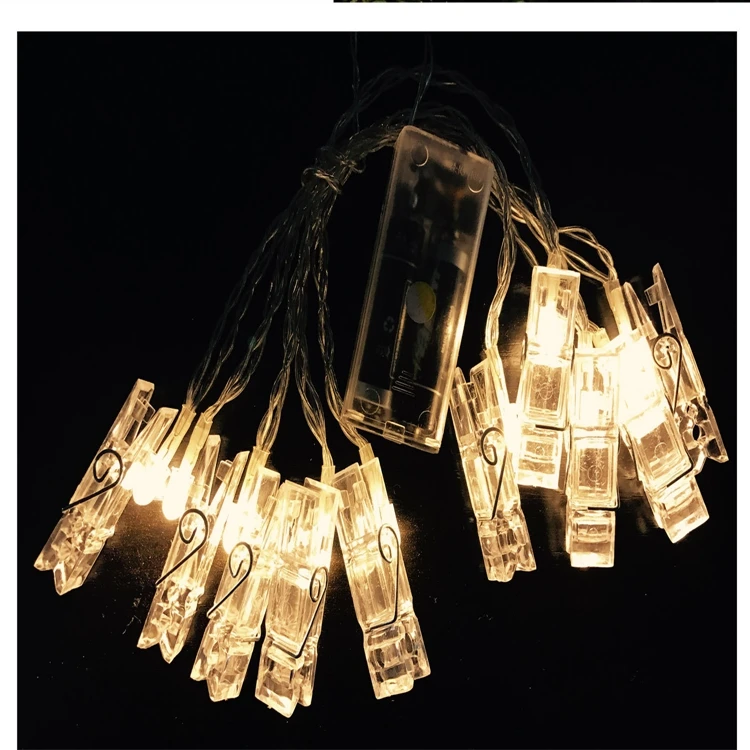 2 м светодиодная гирлянда с зажимом для фото сказочные огни AA батарейка украшения