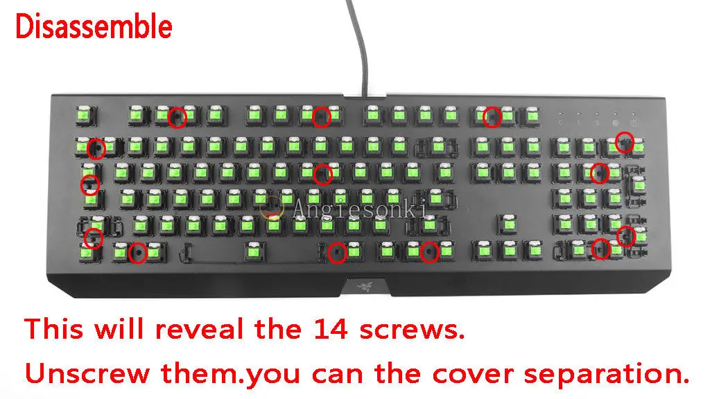 

NEW Original The Bottom Back shell/ under cover case for RZ BlackWidow X Chroma Keyboard RZ03-0176