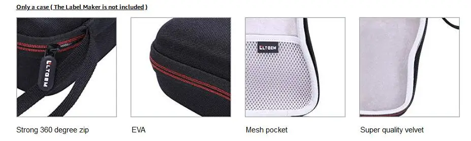 LTGEM Сумка для планшета EVA для Brother P-Touch PTH110 и PT-H100 легкий портативный принтер этикеток-Дорожная Защитная сумка для переноски