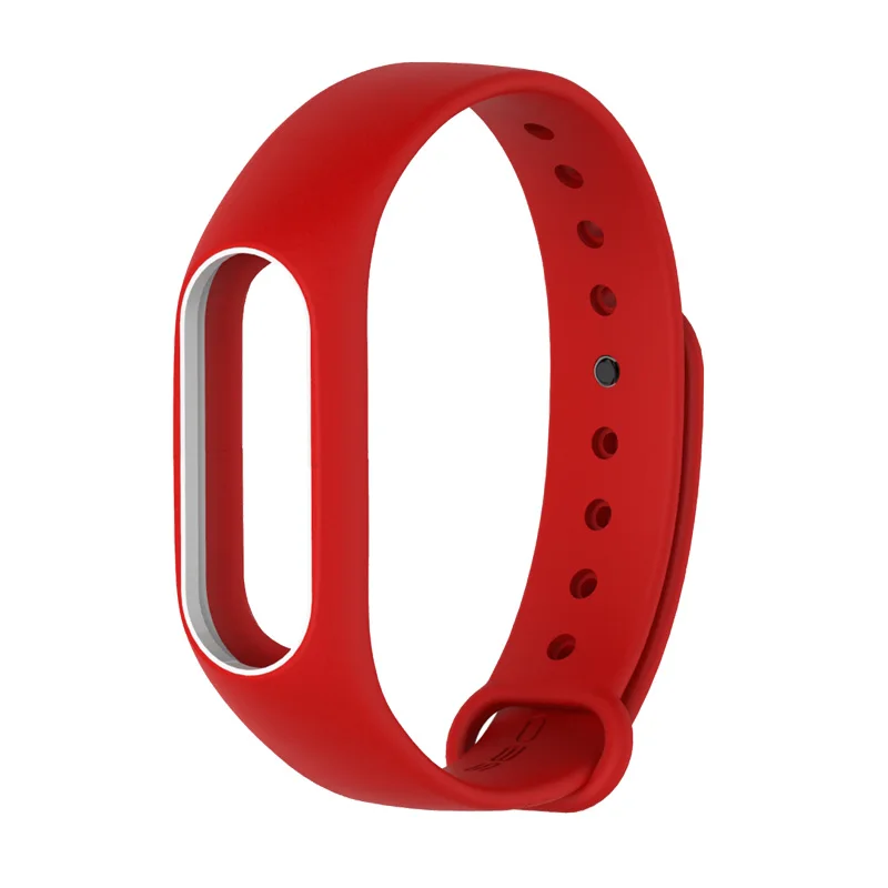 Red White Mi jobs mi Band 2 ремешок на запястье силиконовый сменный для Xiaomi mi Band 2 mi 2 Band смарт-часы браслет mi band 2 напульсники аксессуары - Цвет: Red White