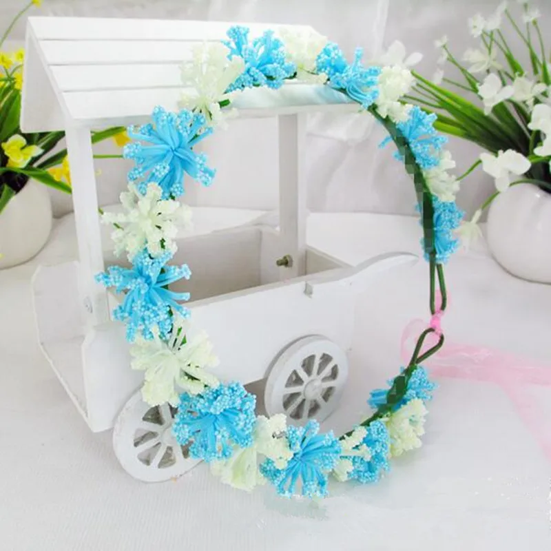 Детская повязка на голову для девочек гирлянда цветочный венок головной убор