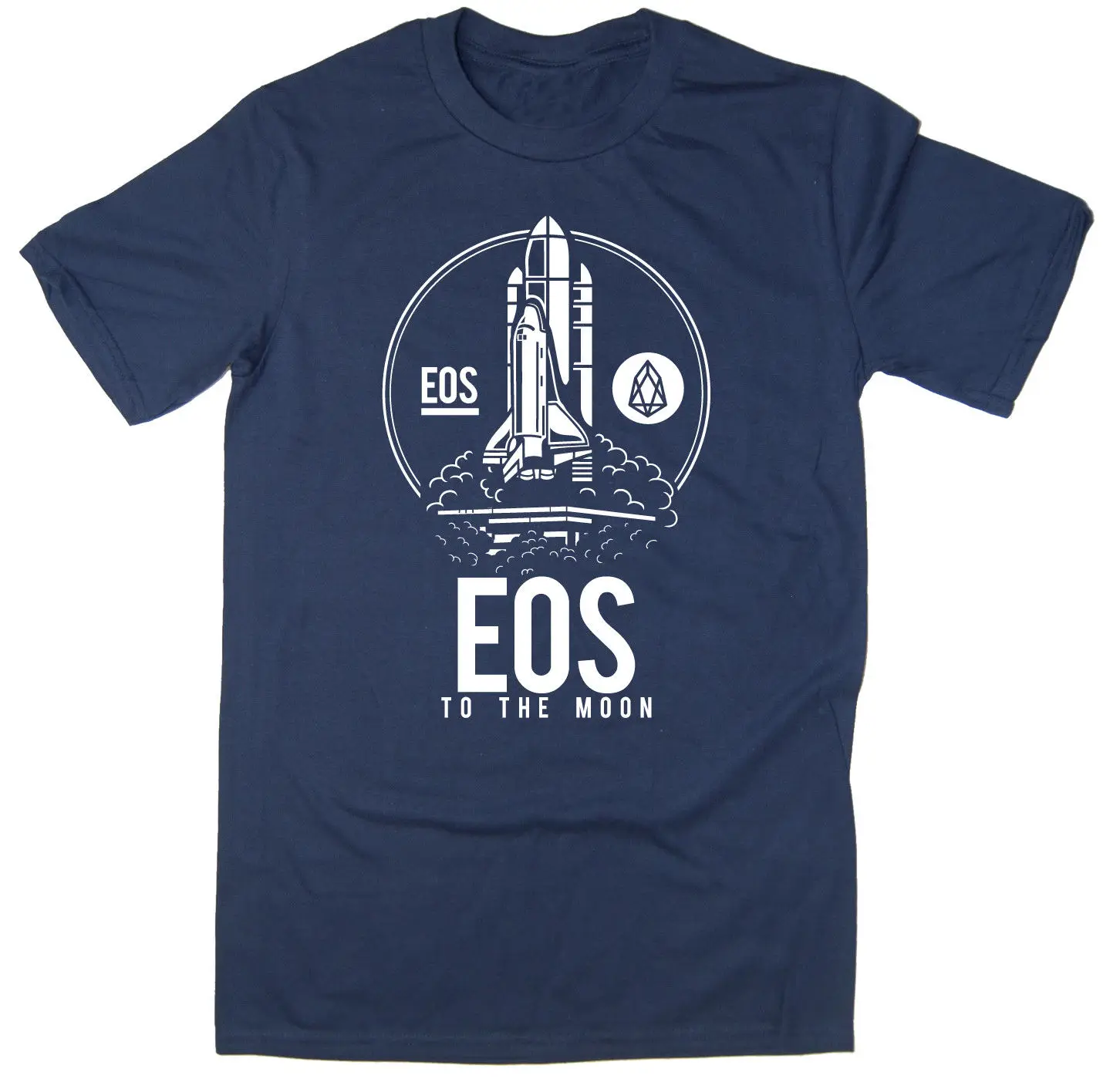 Футболка EOS To The Moon-BTC $ Bitcoin Crypto-6 цветов новые футболки Забавные топы унисекс