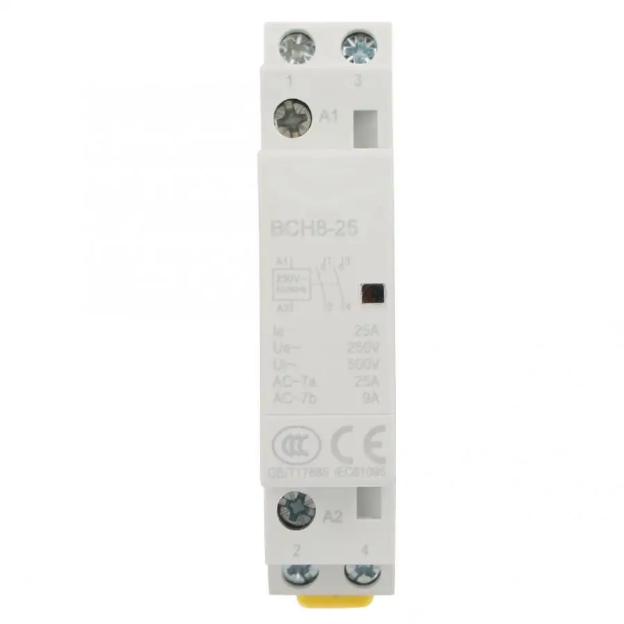 2P 25A 24V 50/60Hz Din Rail AC контактор для дома 1NO 1NC|Замыкатели| |