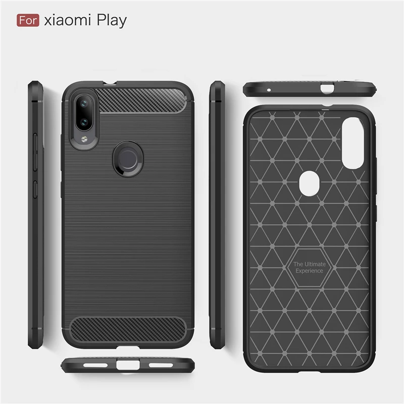 Чехол для Xiaomi Mi Play Wolfrule твердый резиновый бампер чехол из углеродного волокна