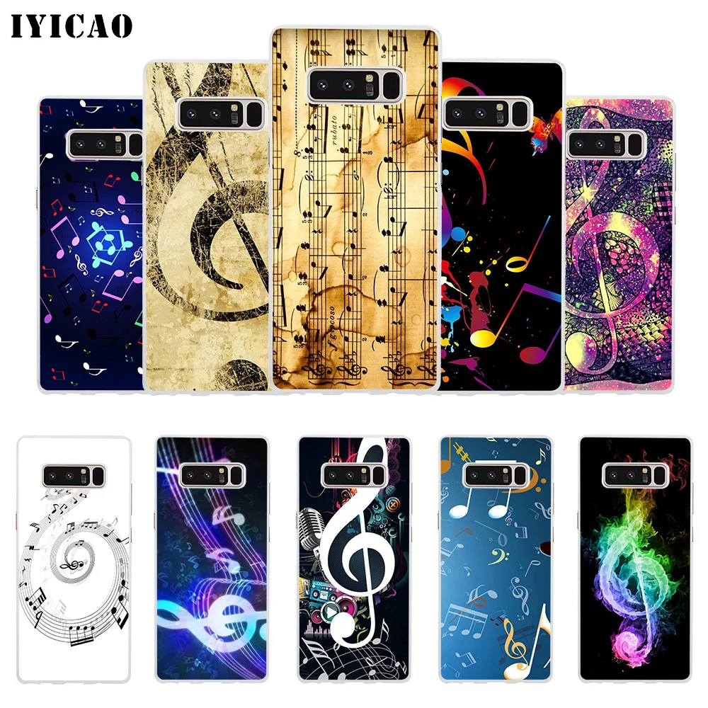 IYICAO музыкальный Мягкий силиконовый чехол для телефона Samsung A5 A6 Plus A7 A8 A9 J3 J5 J7 note 8 9