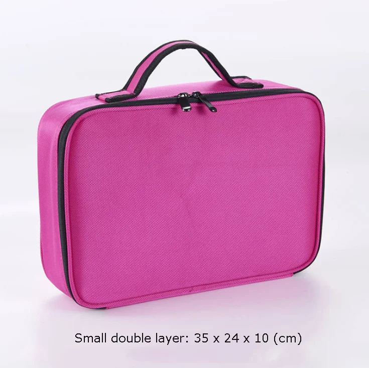 Rose red Высококачественный Профессиональный пустой органайзер для макияжа Bolso Mujer, косметический чехол для путешествий, большая емкость, сумка для хранения, чехол для костюма s DMG - Цвет: Rose red