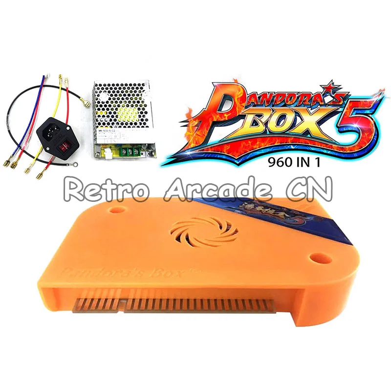 960 in 1 with PSU Новейший Pandora box 5 960 в 1 Аркадный Игровой картридж JAMMA, разные игры доска с VGA и HDMI выходом - Цвет: 960 in 1 with PSU