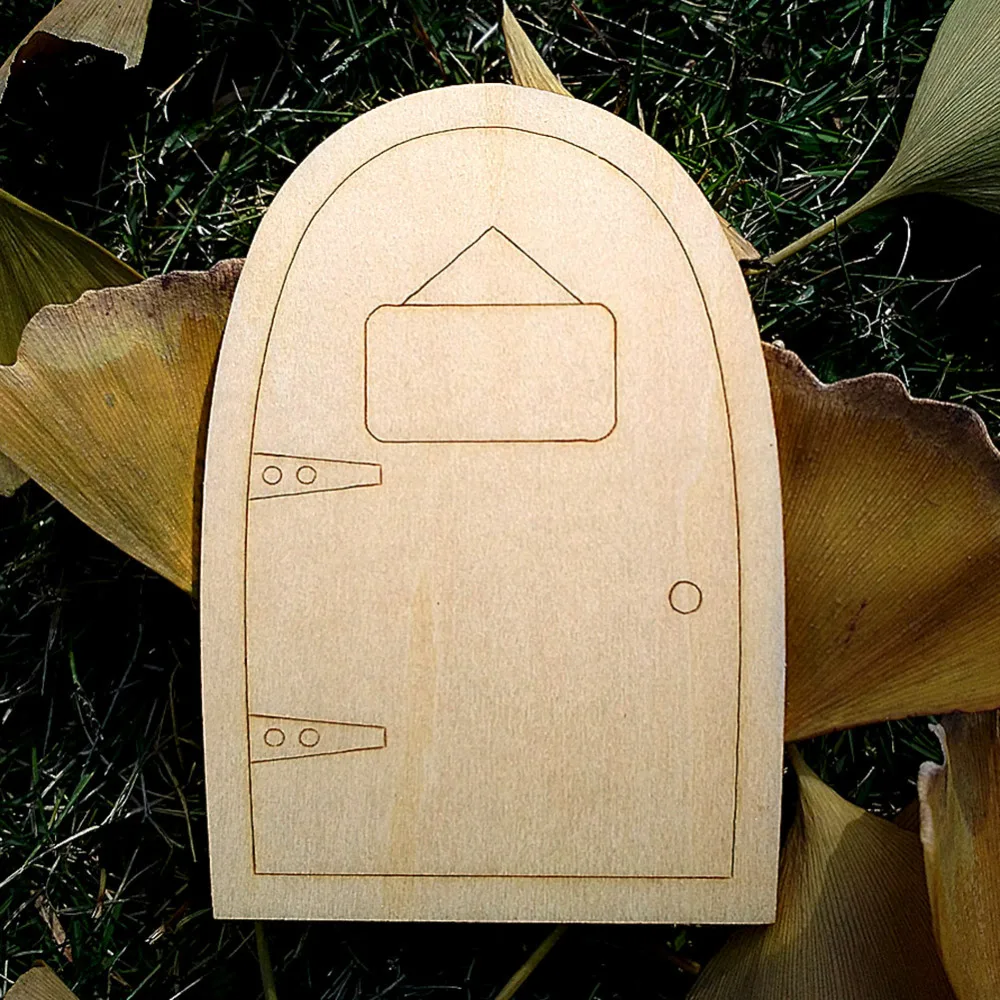 10 шт./лот деревянные двери с лазерной резкой для украшения дома 3 мм дверные