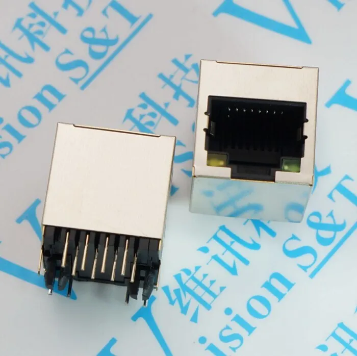 Сетевая розетка RJ 45 5224 180 градусов с прямой вставкой вертикальная Светодиодная