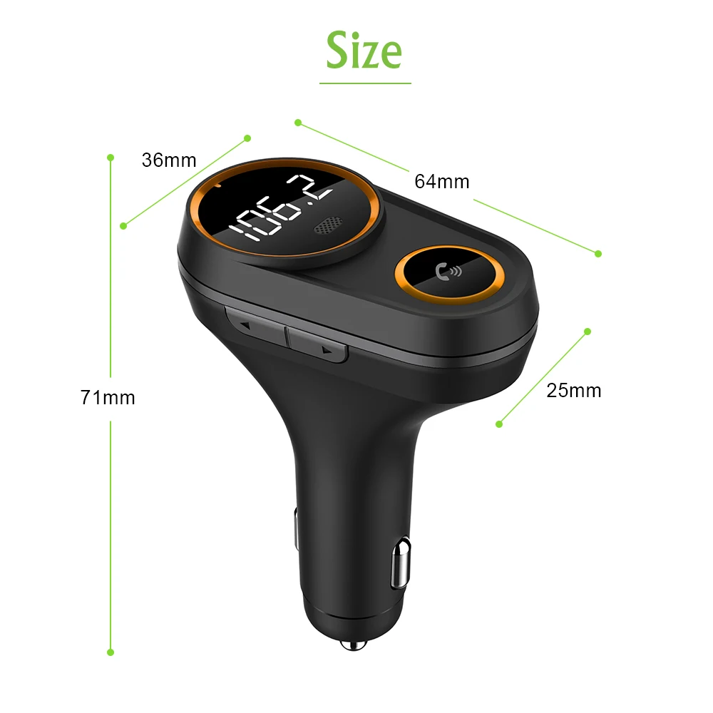 Fm-передатчик, Bluetooth, автомобильный вращающийся скрытый двойной USB 2.4A, автомобильное зарядное устройство, TF карта, трансмиссор, Hands-Free, модулятор, комплект, радио, MP3, новинка
