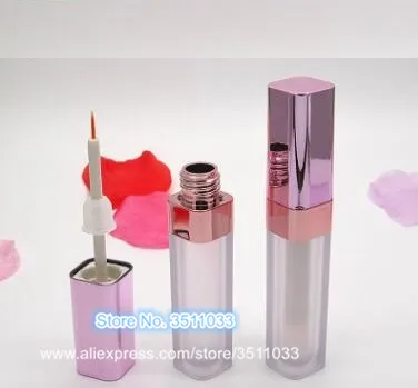 Eyeliner Tube Квадратный розовый колпачок трубки для блеска для губ пустая Прозрачная глазурь для губ бутылка матовый тюбик подводки для глаз губ красота Косметическая Упаковка Контейнер - Цвет: Eyeliner Tube