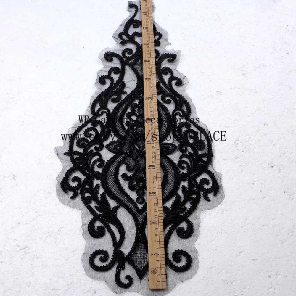 Большой бисер ручной работы белый/черный с аппликацией для шитья одежды патчи