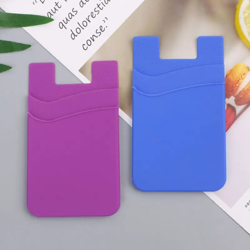 THINKTHENDO Fashion Silicone Adhesive Sticker Back Cover Card Holder Case Pouch For Cell Phone Cards Organizer | Багаж и сумки