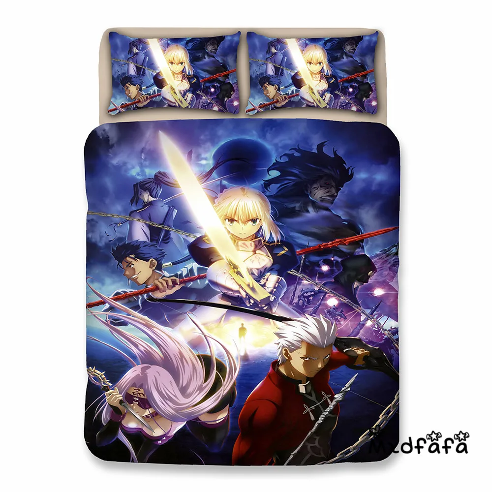 Аниме Fate Grand Order Jeanne D'Arc набор пододеяльников с рисунком, набор постельного белья люкс включает 1 пододеяльник и 2 наволочки