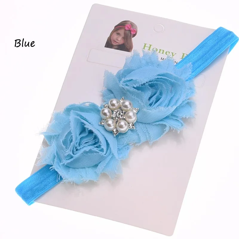 1 шт. потертый Шикарный шифоновый цветок на голову повязка повязки для