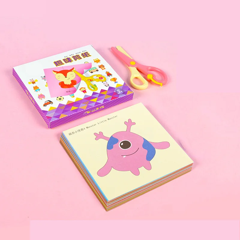 Детская книжка ручной работы с рисунком цветная бумага складные и режущие