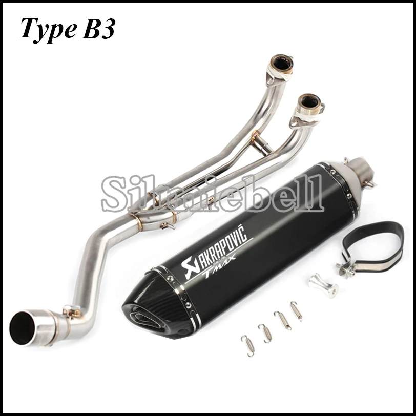 Type B3 T-MAX 530 akrapovic выхлопной мотоцикл T MAX 530 Escape slip on link pipe для Yamaha TMAX 530 TMAX 500 TMAX530 TMAX500 2008 - Цвет: Type B3