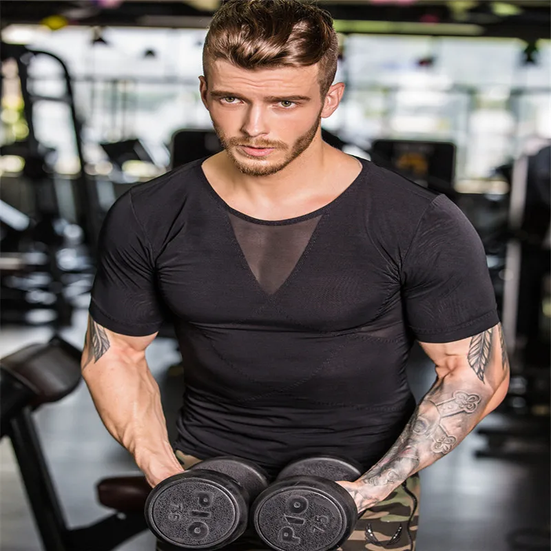 Для Мужчин Body Shaper тела Homme гинекомастия Для мужчин корсет компрессионная футболка, майка с эффектом похудения для Вес потери Корректирующее белье для Для мужчин