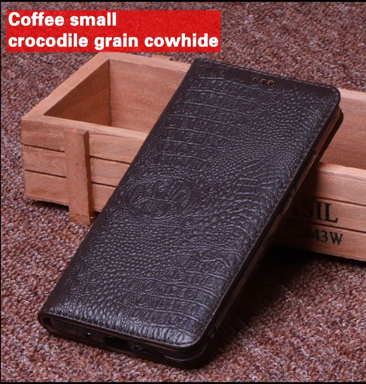 Coffee 1 RYKKZ Чехол-книжка из натуральной кожи для Sharp Aquos S2(5,5 ') чехол для телефона для Sharp FS8010 кожаный чехол - Цвет: Coffee 1