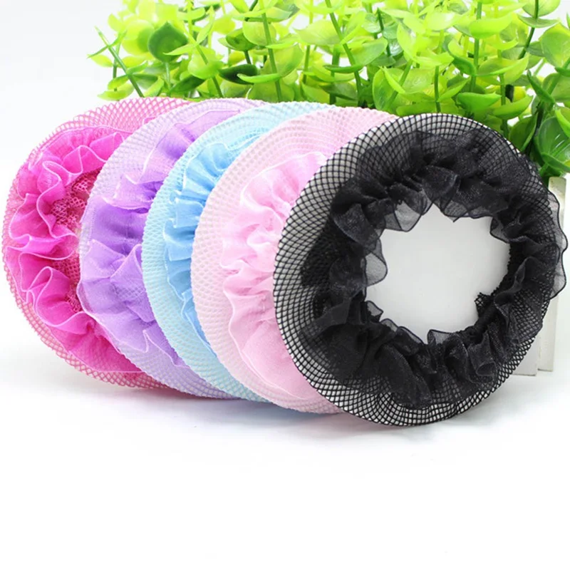 1 шт., детский танцевальный головной убор, аксессуары, эластичная сетка для волос, кольцо для волос, балетный цветок, сетчатый карман, аксессуары для волос
