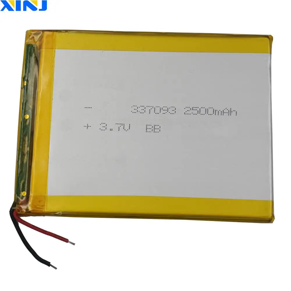 XINJ 3 7 V 2500mAh литий полимерный аккумулятор 337093 для PSP GPS TV видеоплеера пластина PDA MID