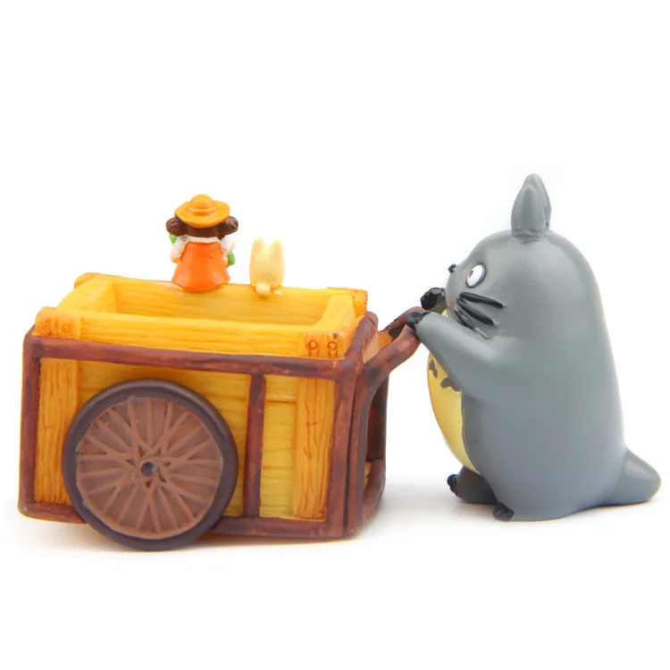 Творческий Miyazaki Jili Cat Bean Мини полимерный горшок Синий Шиншилла цветочный Смола DIY