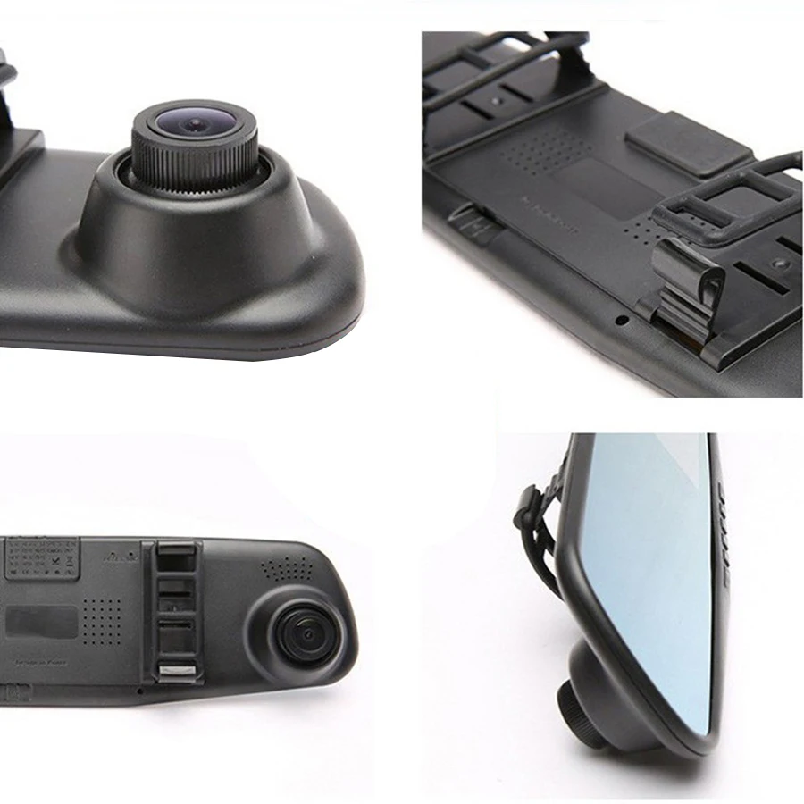 Водонепроницаемый двойной объектив зеркало заднего вида справа дисплей камеры