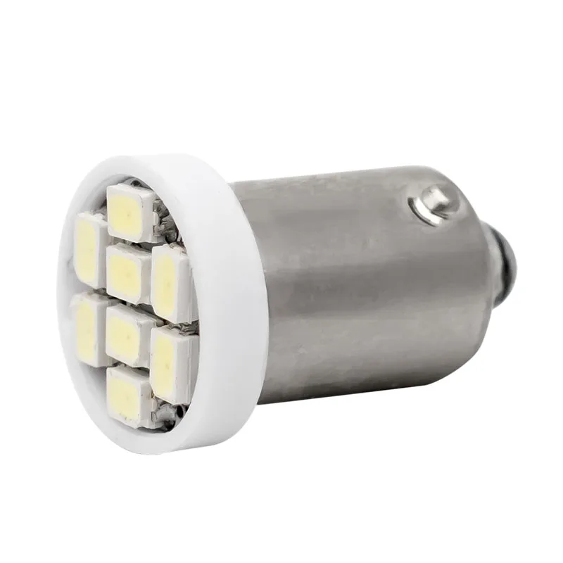 Оптовая продажа 100 шт. светодиодная лампа T4W BA9S 8smd 3528 для салона автомобиля белая