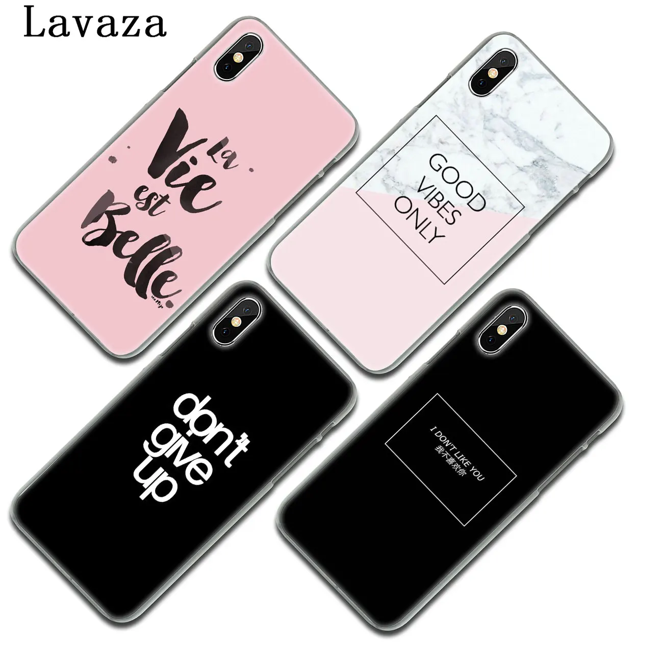 Lavaza пословица фраза девиз Good Vibes Только любовь Жесткий чехол для телефона iPhone XR X XS