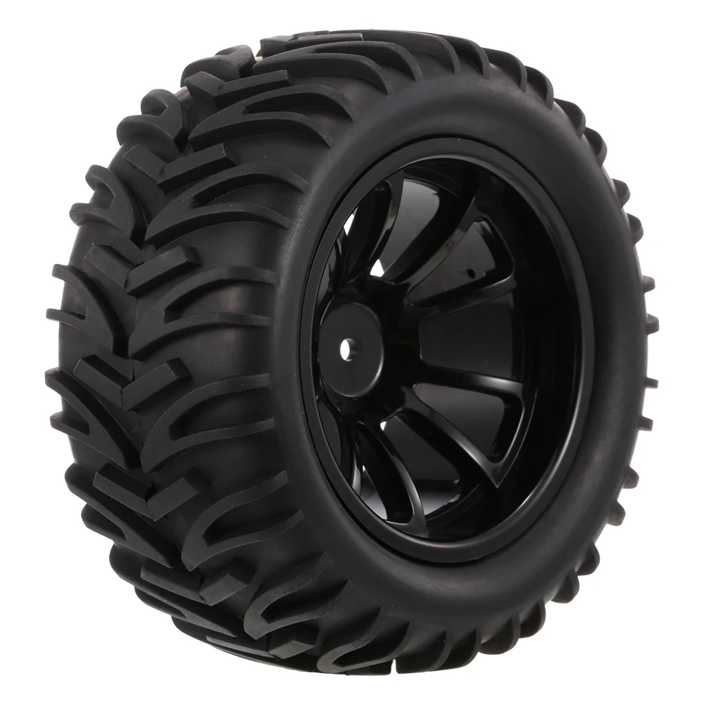 4PCS RC Car 1:10 Off-road Tyre Double V Tread Pattern 10 Spokes Rim for 1/10 HSP HPI Redcat RC4WD Monster Trucks | Игрушки и хобби