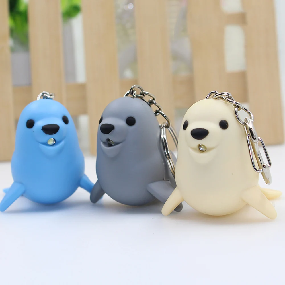 Прекрасный LED Звук морской лев кулон брелок Декор цепочка подвесное украшение |