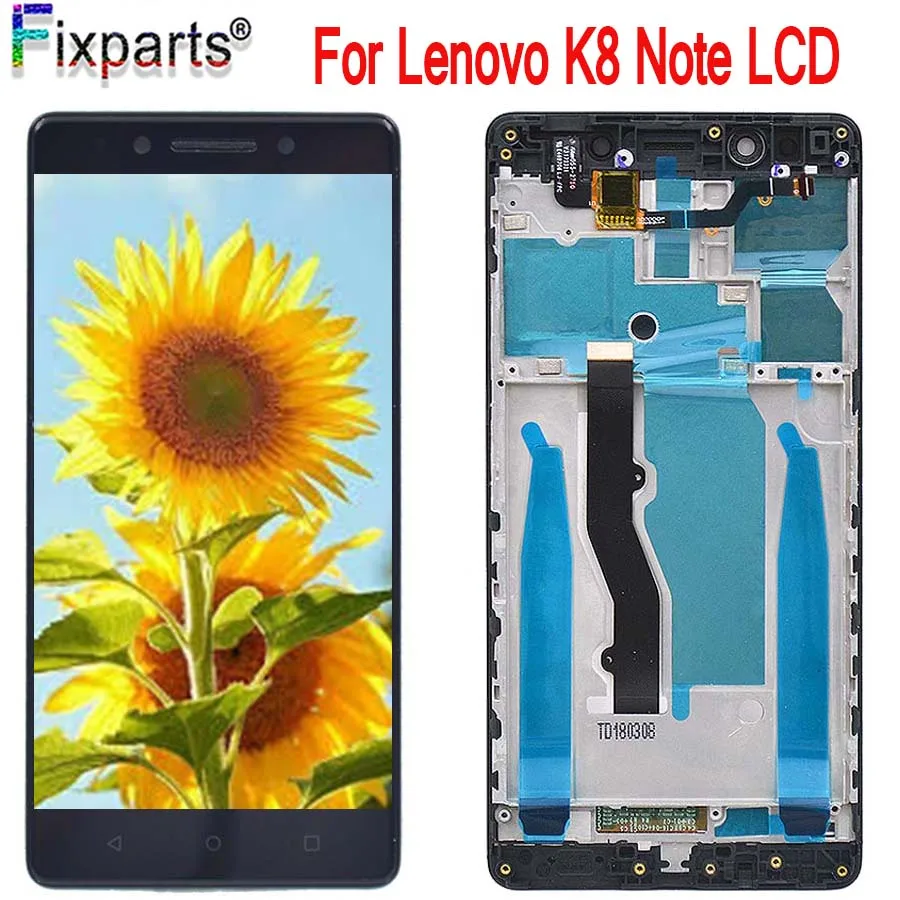 Оригинальный 5 &quotЭкран Lenovo K8 Note ЖК дисплей кодирующий преобразователь