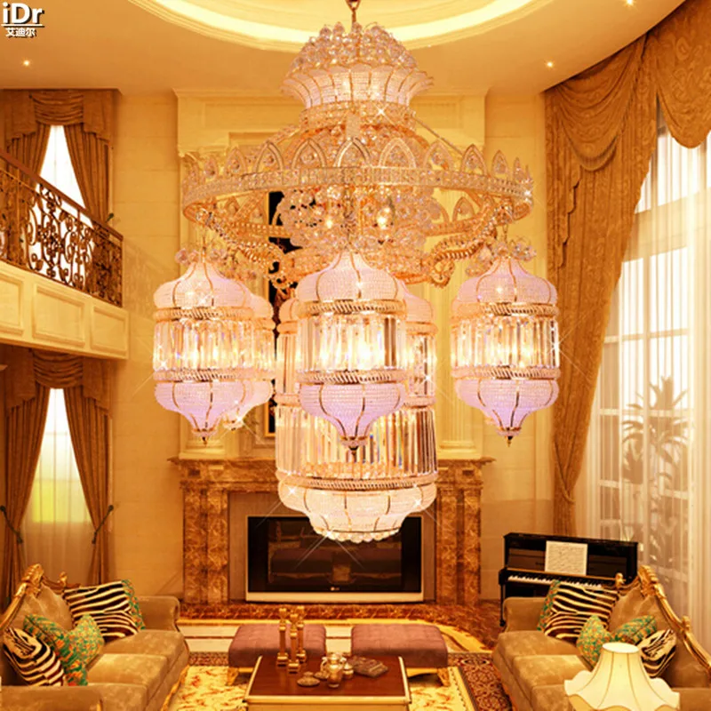 Традиционные Хрустальные Налобные фонари для лобби отеля пентхауса пола