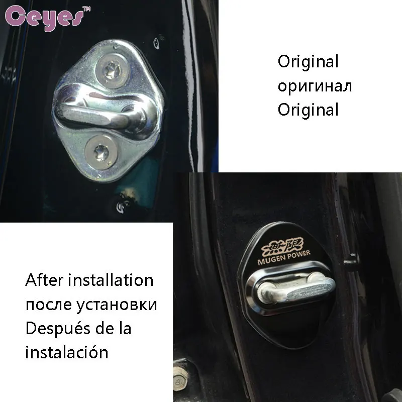 Ceyes автомобильные эмблемы автомобильный Стайлинг чехол для Honda Mugen Power Civic Accord CRV Hrv