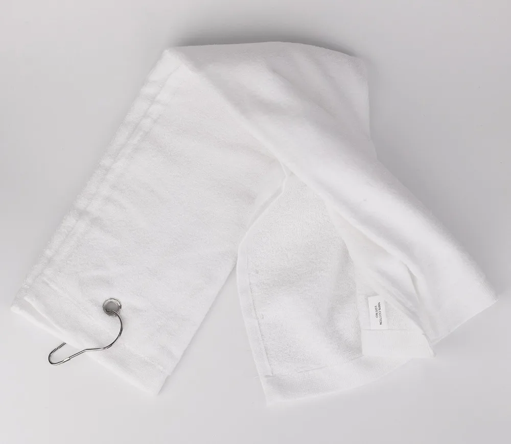 40cm x 60cm Tri-Fold Cotton Terry Golf Towel with Metal Clip | Спорт и развлечения
