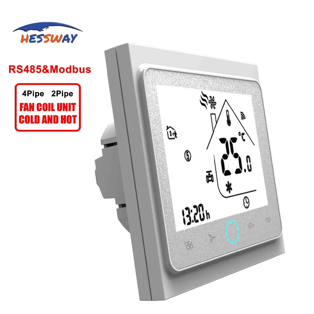 HESSWAY 2 трубы 4 3 скорости rs485 rtu &amp Modbus термостат вентиляторная катушка для