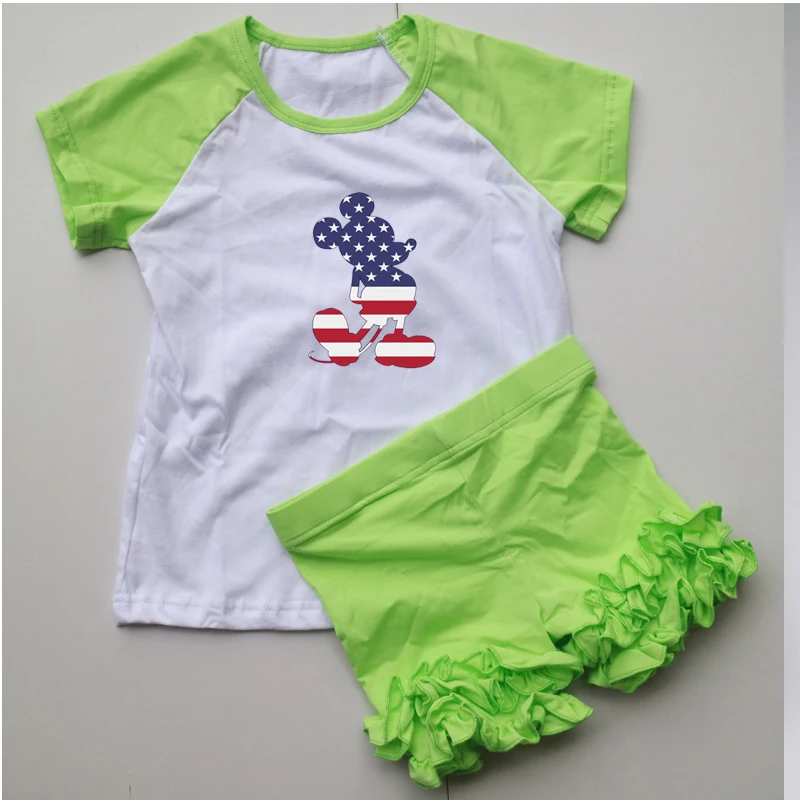 Сестра медведь pattern рубашка и шорты рукав реглан ruched короткие о-образным вырезом