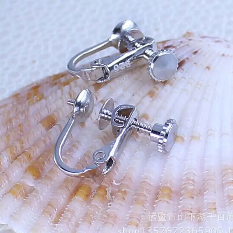 Wholesale Screw Style 925 Sterling Silver Ear Clip Clamp Findings | Украшения и аксессуары