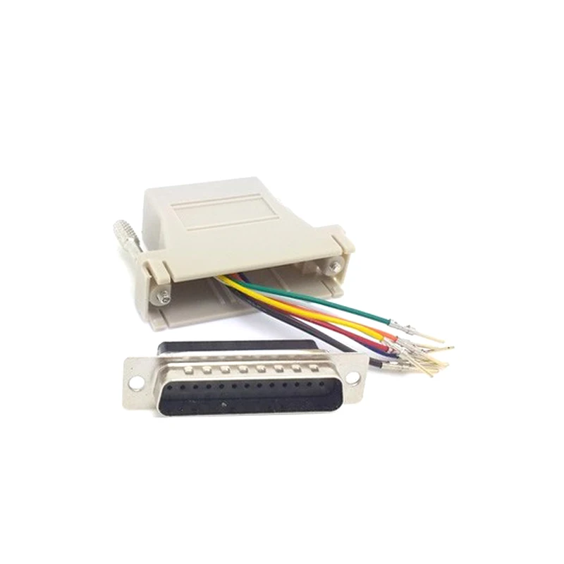 1 шт. Мужской Адаптер RS232 DB25 для Модемов в RJ45 адаптер совместимых адаптеров DB25M |