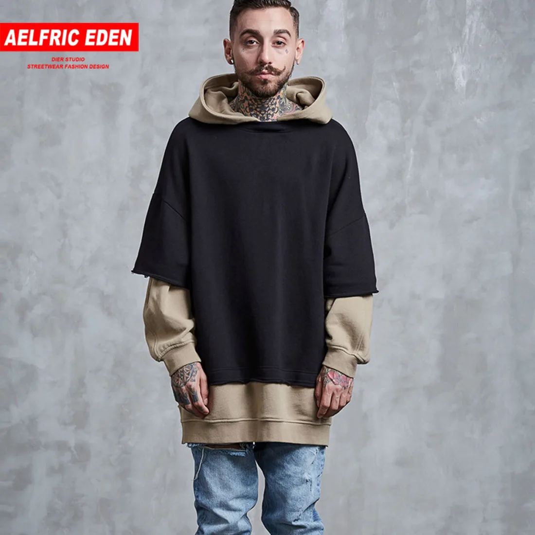 Мужской флисовый свитер с капюшоном aelfrec Eden повседневный пуловер