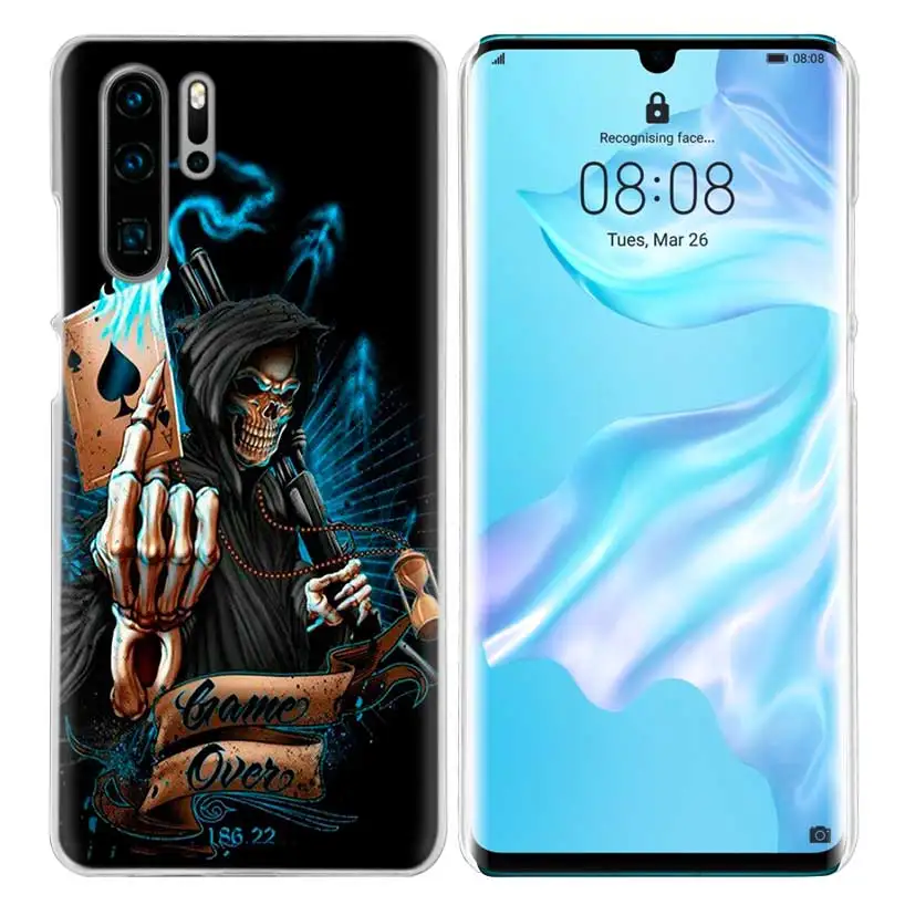 Чехол Grim Reaper Skull Skeleton для huawei P20 P30 P Smart Nova 4 3i P10 P9 P8 mate 10 20 lite Pro Mini жесткий чехол для телефона из ПК