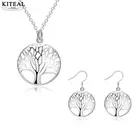 Женский комплект украшений Древо жизни, ожерелье + серьги, 100% Высокое качество