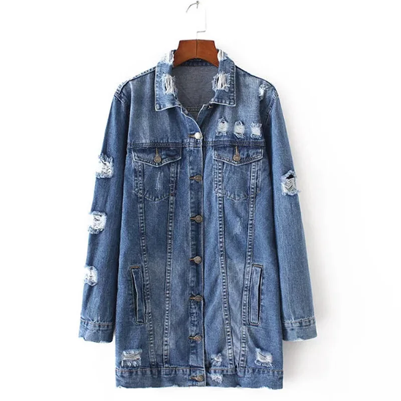 2019 весенне-осеннее лоскутное модное джинсовое пальто для женщин Ретро винтажное