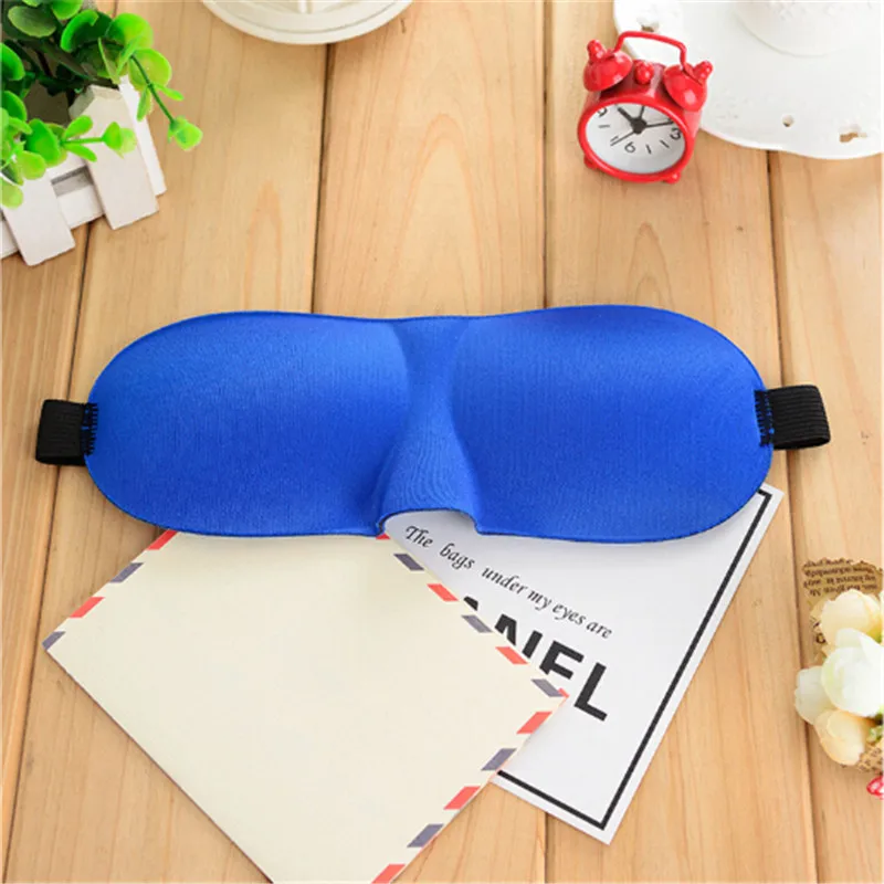 blue 3D Sleeep глаз маска-козырек для глаз оттенок покрытия мягкая губка путешествия повязка на глаза для сна помощи наручники для Для мужчин Для женщин - Цвет: blue