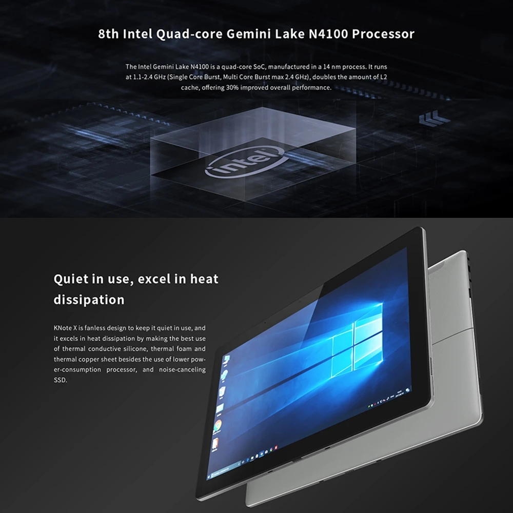 ALLDOCUBE KNote X 2-в-1 планшет 13 3 дюйма 8 ГБ ОЗУ 128 Гб ПЗУ Windows 10 Intel Gemini Lake N4100