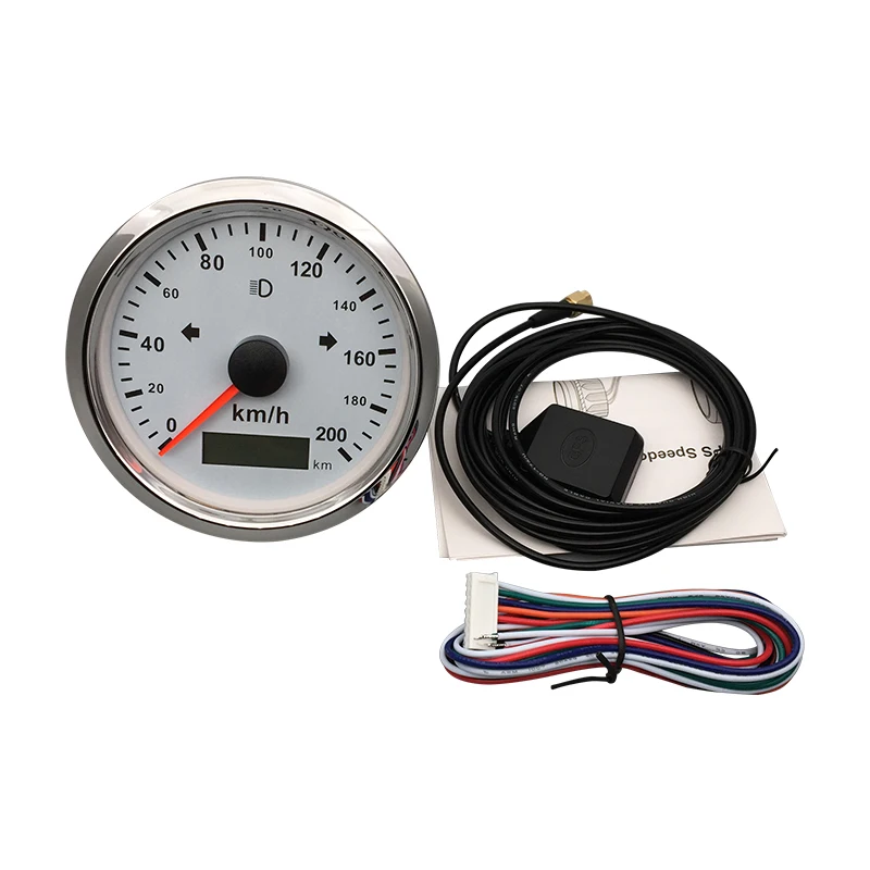 3 3/8&quot Universal GPS Speedometer 0 200KM/H 200KMH Adjustable Odometer With Red and Yellow Backlight For Car|Спидометры| |