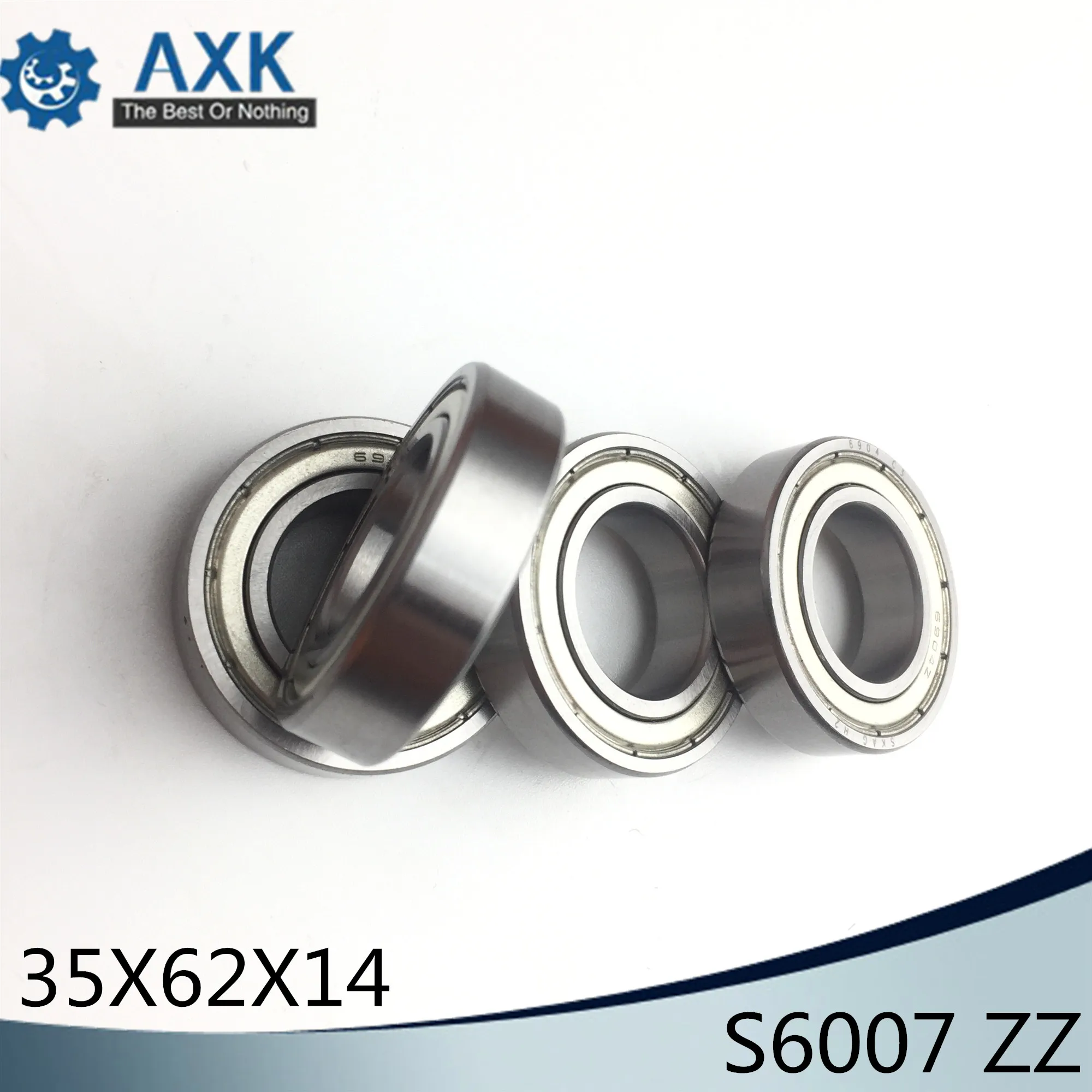 S6007ZZ подшипник 35*62*14 мм (2 шт.) ABEC 1 S6007 Z ZZ S 6007 440C шарикоподшипники из нержавеющей