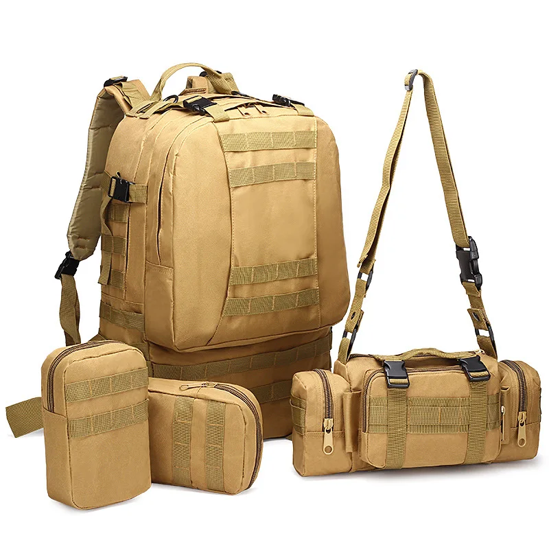 

50L Outdoor Multifunctional Tactical Backpack Rucksack Bags Military Molle Camping Climbing Travel Bag 600D Camouflage Bag