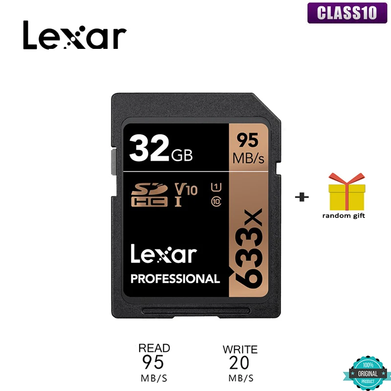 Lexar 633x SD карта 64 Гб 128 ГБ 32 ГБ transcend compact flash sdxc класс 10 высокоскоростная карта памяти телефон для ceamere планшет ноутбук