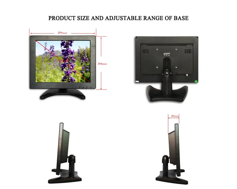 ZB104JN-V59/10," 11" дюймов 800x600 4:3 портативный BNC VGA USB HDMI сигнал промышленный Медицинский микроскоп монитор ЖК-экран дисплей